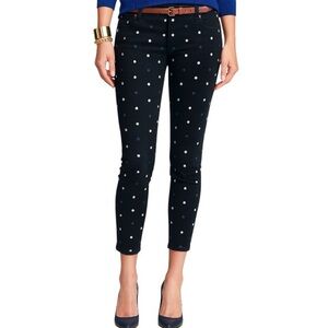 Banana Republic Low Rise Polka Dot Skinny Jeans Size 25 Stretch Denim